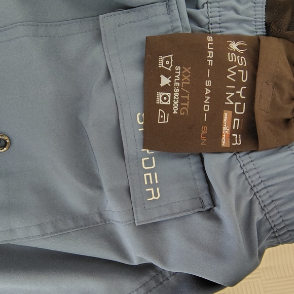 Spyder Men's Slate Blue Board Shorts - Picture 4 of 4